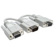 Cable Y Manhattan VGA Monitor HD15(2) 15cm Color Blanco - Vista 4