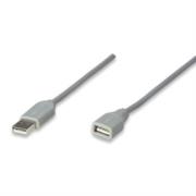 Cable manhattan usb a-a extensión 1.8m color gris