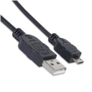 Cable manhattan usb micro-b alta velocidad pvc 1.8m color negro