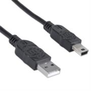 Cable manhattan usb mini b alta velocidad 2.0 a 1.8m color negro