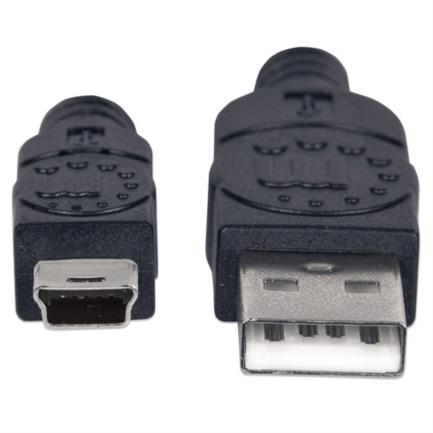 Cable manhattan usb mini b alta velocidad 2.0 a 1.8m color negro