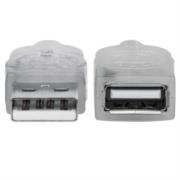 Cable Manhattan USB 2.0 Alta Velocidad 1.8m Color Plata - Vista 5