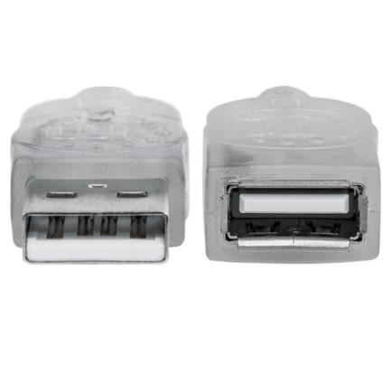 Cable Manhattan USB 2.0 Alta Velocidad 1.8m Color Plata