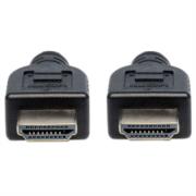 Cable manhattan hdmi alta velocidad con ethernet blindado 2m color negro