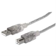 Cable manhattan usb-b alta velocidad 2.0 5m color plata