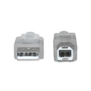 Cable Manhattan USB A-B 2.0 Alta Velocidad 4.5m Color Plata - Vista 9