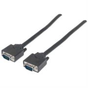 Cable manhattan hd15 m-m para monitor svga 4.5m color negro