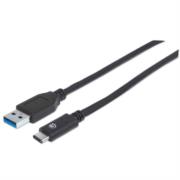 Cable manhattan usb a-c 3.2 súper velocidad 1m color negro