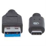 Cable Manhattan USB A-C 3.2 Súper Velocidad 1m Color Negro 9