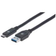 Cable Manhattan USB A-C 3.1 Súper Velocidad 3m Color Negro - Vista 6