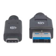 Cable Manhattan USB A-C 3.1 Súper Velocidad 3m Color Negro - Vista 9