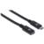 Cable Manhattan Extensión USB-C 3.2 Súper Velocidad 50cm Color Negro - MAS RECIO