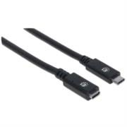 Cable Manhattan Extensión USB-C 3.2 Súper Velocidad 50cm Color Negro - Vista 5