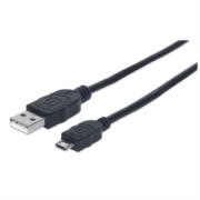 Cable manhattan usb-a micro usb-b 2.0 alta velocidad 0.5m color negro