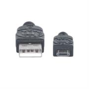 Cable Manhattan USB-A Micro USB-B 2.0 Alta Velocidad 0.5m Color Negro - Vista 9