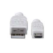 Cable Manhattan USB-A Micro USB-B 2.0 Alta Velocidad 1m Color Blanco - Vista 8
