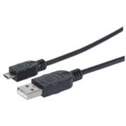 Cable Manhattan USB-A Micro USB-B 2.0 Alta Velocidad 1m Color Negro - Vista 6
