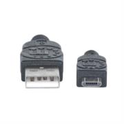 Cable Manhattan USB-A Micro USB-B 2.0 Alta Velocidad 3m Color Negro - Vista 9