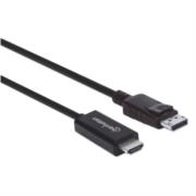 Cable Manhattan DisplayPort/HDMI-M 4K 3m Color Negro - Vista 5