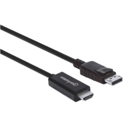 Cable manhattan displayport/hdmi-m 4k 3m color negro