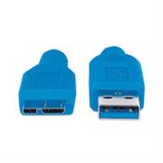 Cable Manhattan USB Micro-B Súper Velocidad 3.2 Gen1 2m Color Azul - Vista 10