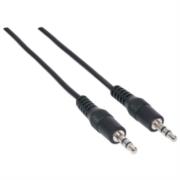 Cable Manhattan Audio Estéreo 3.5mm M-M 1.8m Color Negro - Vista 6