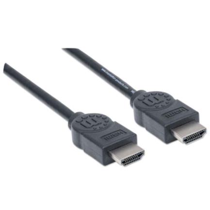 Cable manhattan hdmi 1.4 m-m alta velocidad canal ethernet 5m color negro