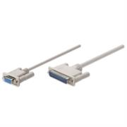 Cable Manhattan Null Modem DB9H-DB25M 1.8m Color Blanco - Vista 3
