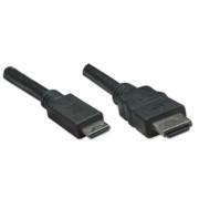 Cable Manhattan Mini HDMI-M a HDMI M Alta Velocidad 1.8m Color Negro - Vista 5
