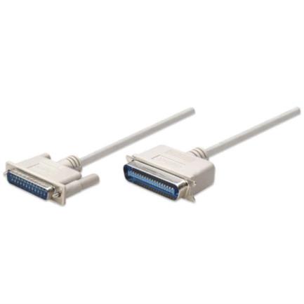 Cable manhattan para impresora db25-m cen36-m 1.8m color blanco