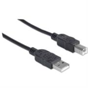 Cable Manhattan USB 2.0 A-B Alta Velocidad 5m Color Negro - Vista 5