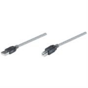 Cable manhattan extensión activa usb alta velocidad a-b 11m color plata