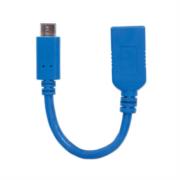 Cable manhattan usb 3.2 gen1 c-a súper velocidad 15cm color azul