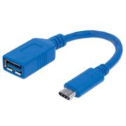 Cable Manhattan USB 3.2 Gen1 C-A Súper Velocidad 15cm Color Azul - Vista 5