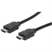 Cable manhattan alta velocidad canal ethernet hdmi m-m 15m color negro