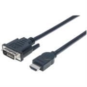 Cable manhattan hdmi-m a dvi-d-m enlace dual 3m color negro