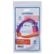 Cable Manhattan USB Micro-B Alta Velocidad con Recubrimiento Textil 1.8m Color Rosa-Morado - Vista 11