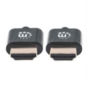 Cable manhattan hdmi m-m ultra delgado alta velocidad con ethernet 1.8m color negro