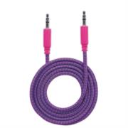Cable Manhattan Audio Estéreo con Recubrimiento Textil 3.5mm 1m Color Rosa-Morado - Vista 6
