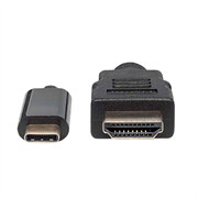 Cable manhattan adaptador usb-c a hdmi 4k salida 2m color negro