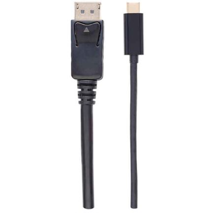 Cable manhattan adaptador usb-c a displayport 4k a 60hz 2m color negro