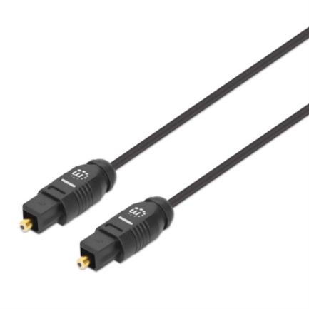 Cable Manhattan Audio Digital Óptico Toslink M-M 1m Color Negro