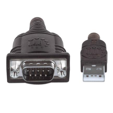 Convertidor manhattan usb a serial db9m 45cm bolsa