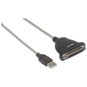 Convertidor Manhattan para Impresora USB-A a Paralelo DB25 Color Plata - Vista 7