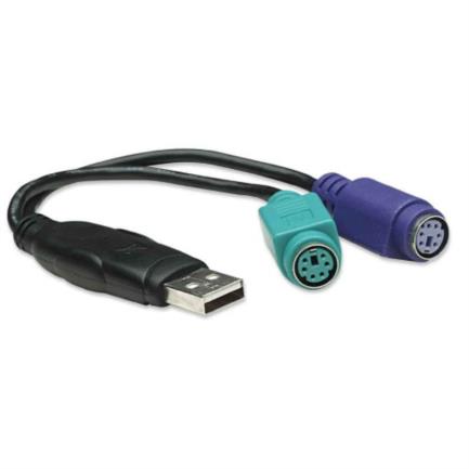 Convertidor manhattan ps/2 a usb 2 puertos