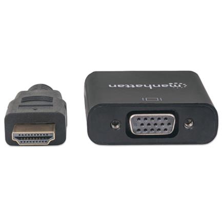 Convertidor manhattan video hdmi a svga bolsa color negro
