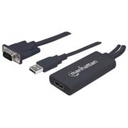 Convertidor Manhattan Video SVGA+Audio USB a HDMI Color Negro - Vista 6