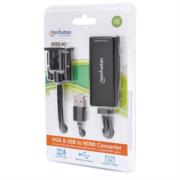 Convertidor Manhattan Video SVGA+Audio USB a HDMI Color Negro - Vista 9