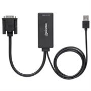Convertidor Manhattan Video SVGA+Audio USB a HDMI Color Negro - Vista 2