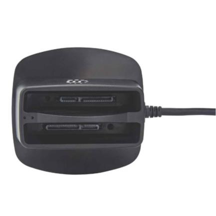 Base Manhattan Conexión Dual USB 3.0 SuperSpeed Disco duro SATA 2.5" Color Negro - Vista 2